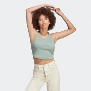 Camiseta crop sin mangas de canalé Lounge Rib