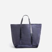 Bolso tote L de lino y lentejuelas