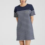 Vestido camiseta estilo marinero bordado GOOD VIBES