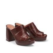 Mules de piel con plataforma, Vagabond