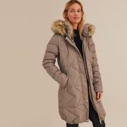 Chaqueta acolchada larga con capucha, para pleno invierno