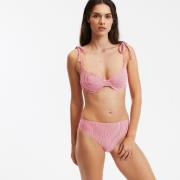 Culotte de bikini de cintura alta, a rayas