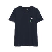 Camiseta estampada con cuello redondo
