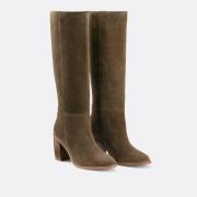 Botas de tacón en piel de ante, FLORIE Signature